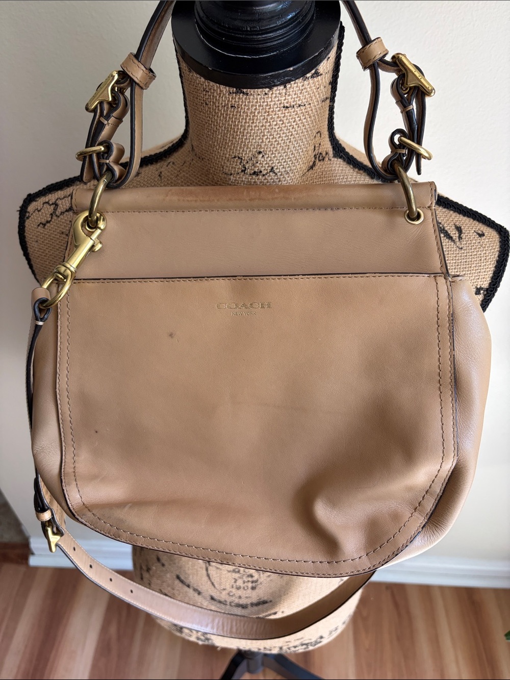 Coach Vintage Legacy Willis leather handbag turnlock crossbody tan - Picture 6 of 12